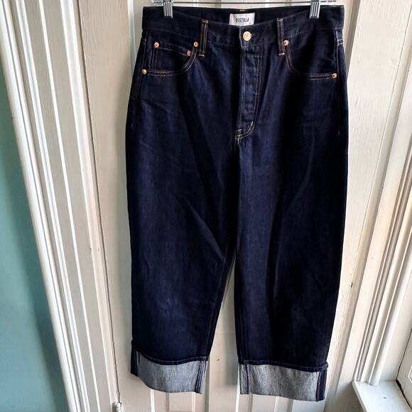 Pistola Ryder Cuffed Straight Dark Wash Jeans - Picture 3 of 11